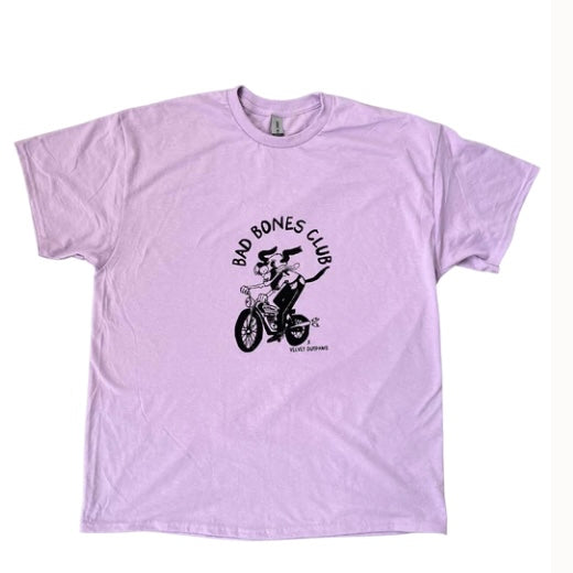 Velvet Outpaws Bad Bones Club Tee - Lilac - The Dog Shop