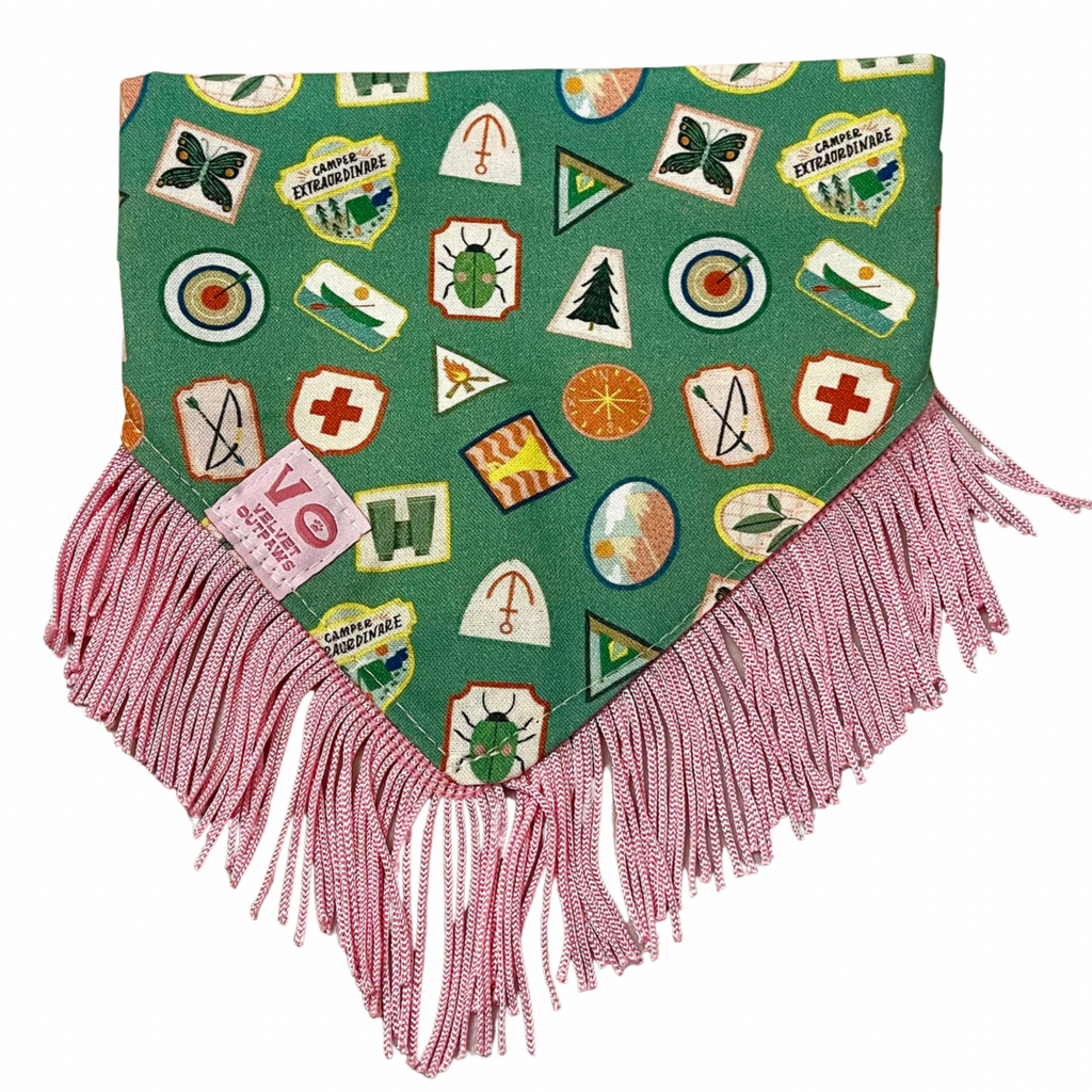 Velvet Outpaws Fringe Dog Bandana - Girl Scouts - The Dog Shop