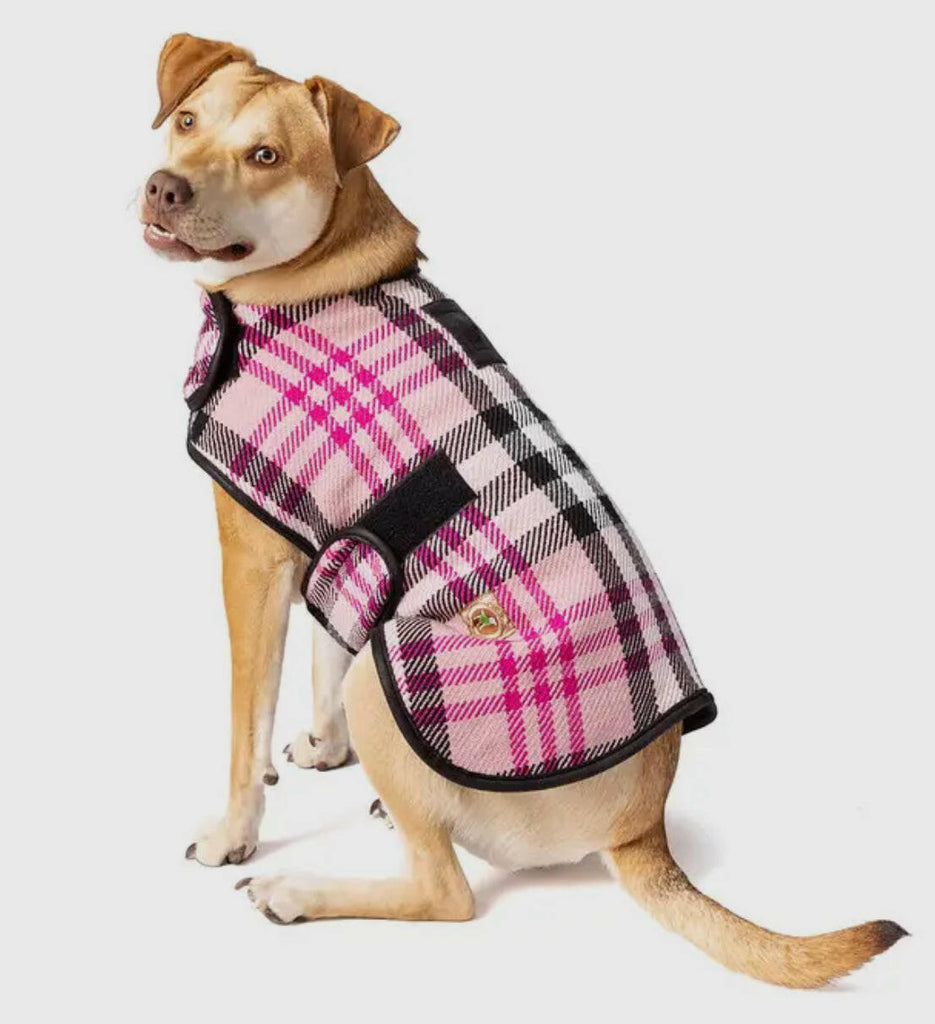 Pink Plaid Dog Blanket Coat - The Dog Shop