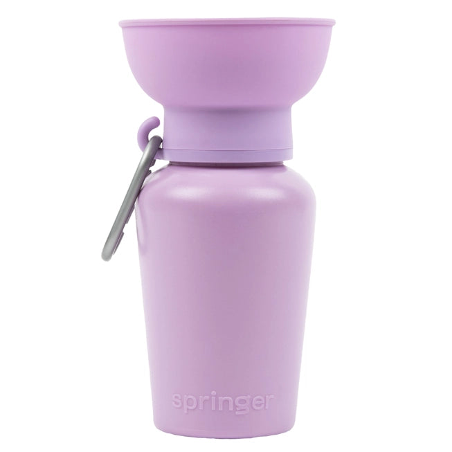 Springer Flip Travel Dog Water Bottle - Lilac - The Dog Shop