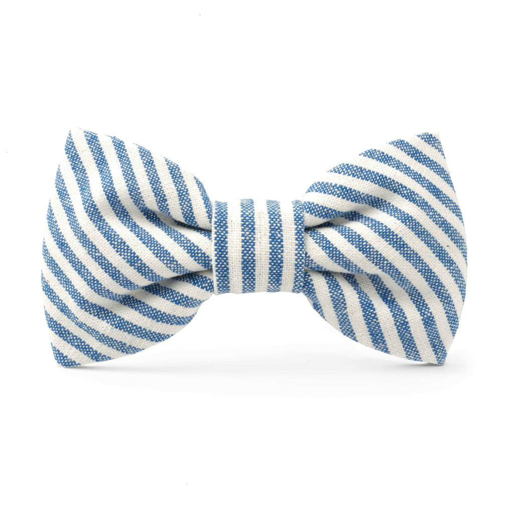 The Foggy Dog Bow Tie - Lake Blue Stripe - The Dog Shop